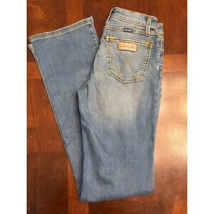 Wrangler Retro Mae Bootcut Jeans Womens 5x34 KM Wash Preowned